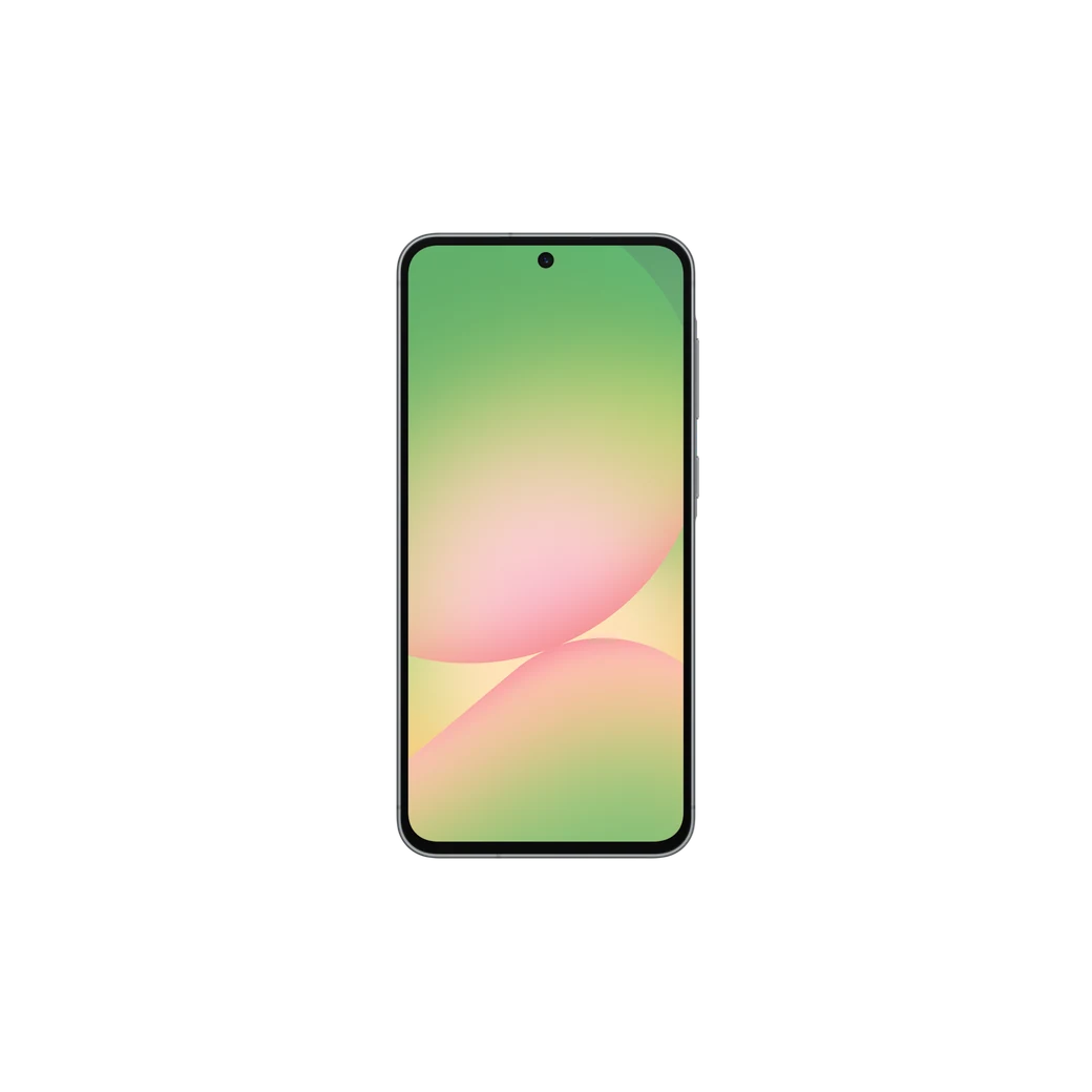 Galaxy A56 5G Negro, composición frontal y posterior oficial; visual de referencia, no inventario confirmado de Tecno Express