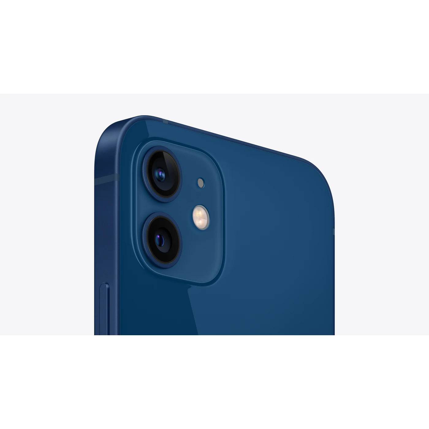iPhone 12 Azul, detalle posterior oficial; visual de referencia, no inventario confirmado de Tecno Express