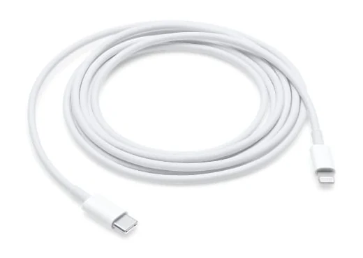 Cable Lightning blanco con sus dos conectores